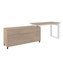  Juazeiro Desk - Light Oak/ White/ Gray large