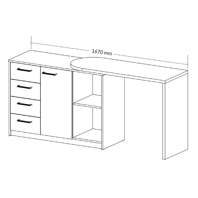  Rondonopolis 1100 Desk - White