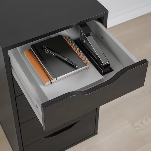 ALEX Drawer Unit, Black-Brown