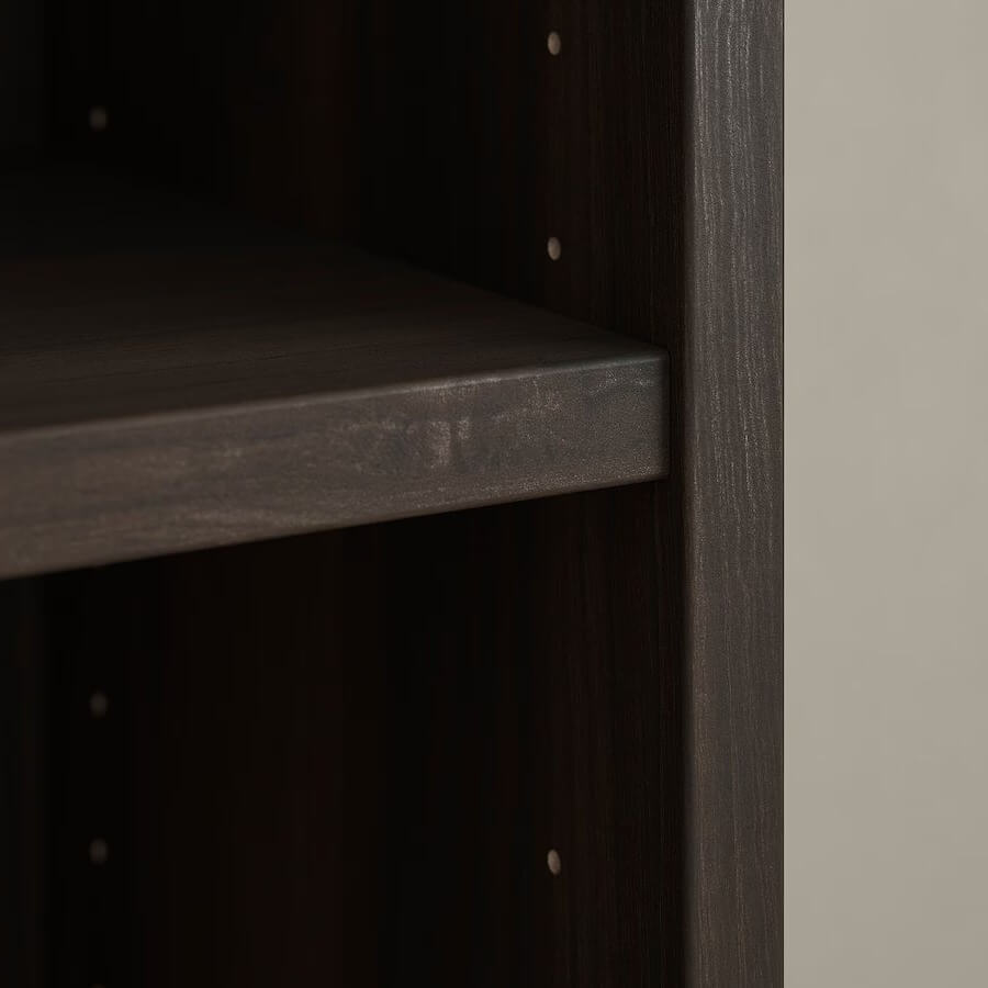 BILLY bookcase dark brown oak effect 80x28x202 cm