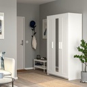 BRIMNES Wardrobe with 3 Doors, White