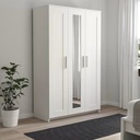 BRIMNES Wardrobe with 3 Doors, White