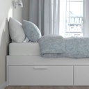 BRIMNES bed frame with storage white/Luröy 180x200 cm