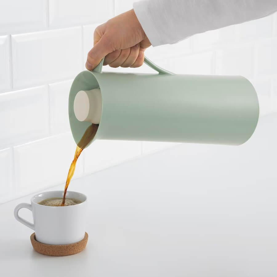 Behovd Vacuum Flask, Light Green, Beige