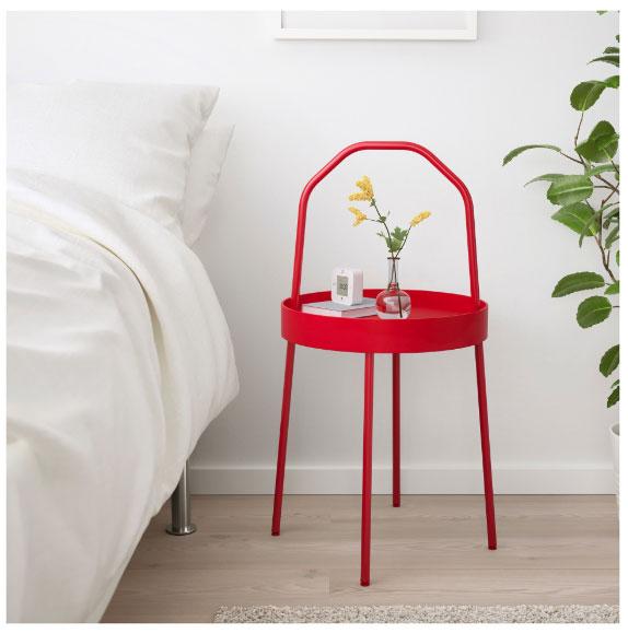 Burvik Side Table, Red