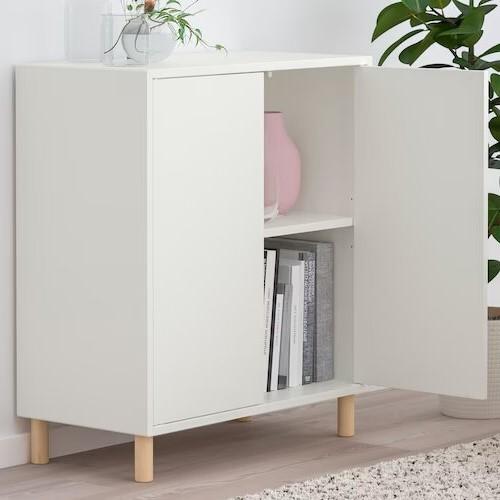 EKET Cabinet Combination with Legs, White-Wood 70X35X80 cm