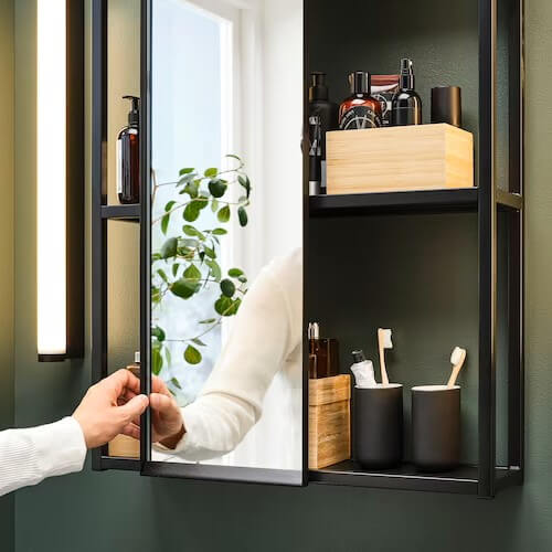 ENHET Hanging Mirror F Frame anthracite 25x4.5x75 cm