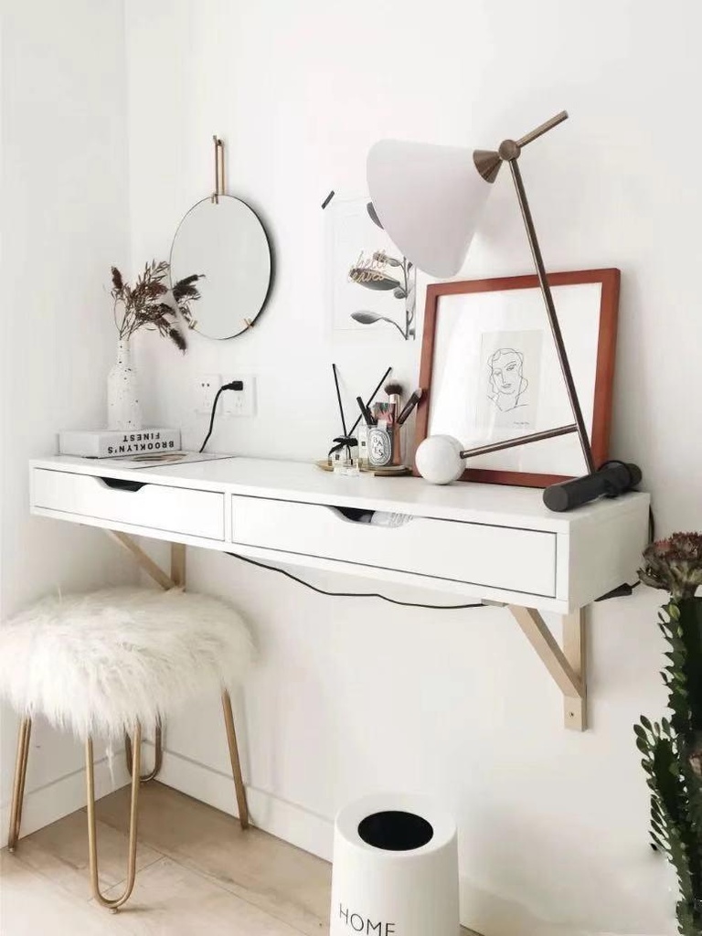 Ekby ALEX Shelf with Drawers, White