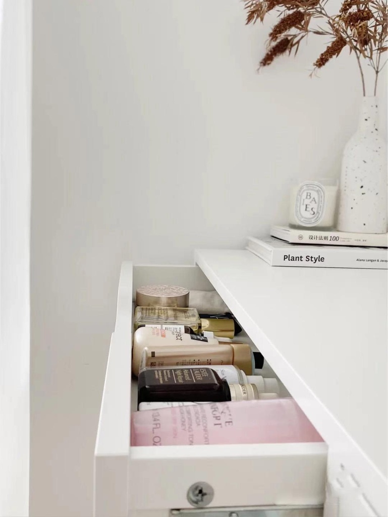 Ekby ALEX Shelf with Drawers, White