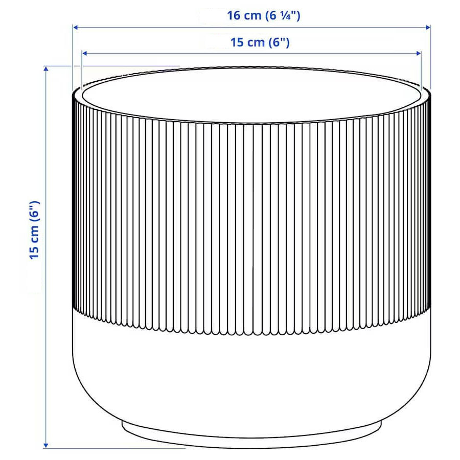 Gradvis Plant Pot Grey 15 cm