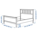 HEMNES Bed Frame, White Stain, Luröy 120 X 200 cm