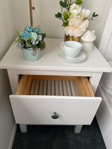 IKEA HEMNES Chest of 2 Drawers, White Stain,54x66 cm