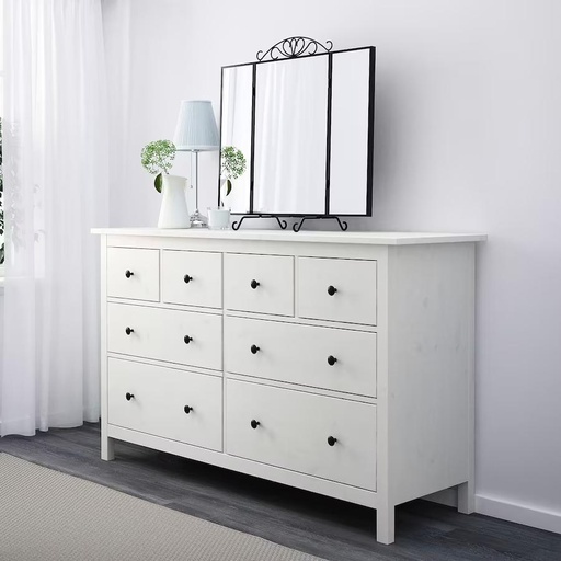 IKEA HEMNES Chest of 8 Drawers, White Stain 160X96 cm