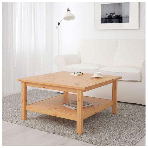 HEMNES Coffee Table, Light Brown,90X90cm