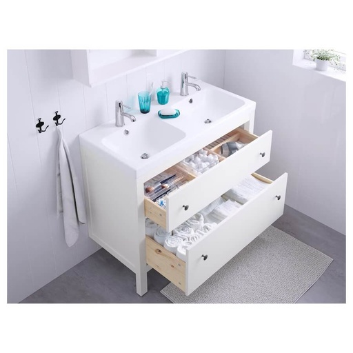 IKEA HEMNES Wash-Stand with 2 Drawers, White, 100X47X83 cm