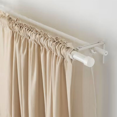 IKEA HUGAD Curtain Rod, White 210X385cm