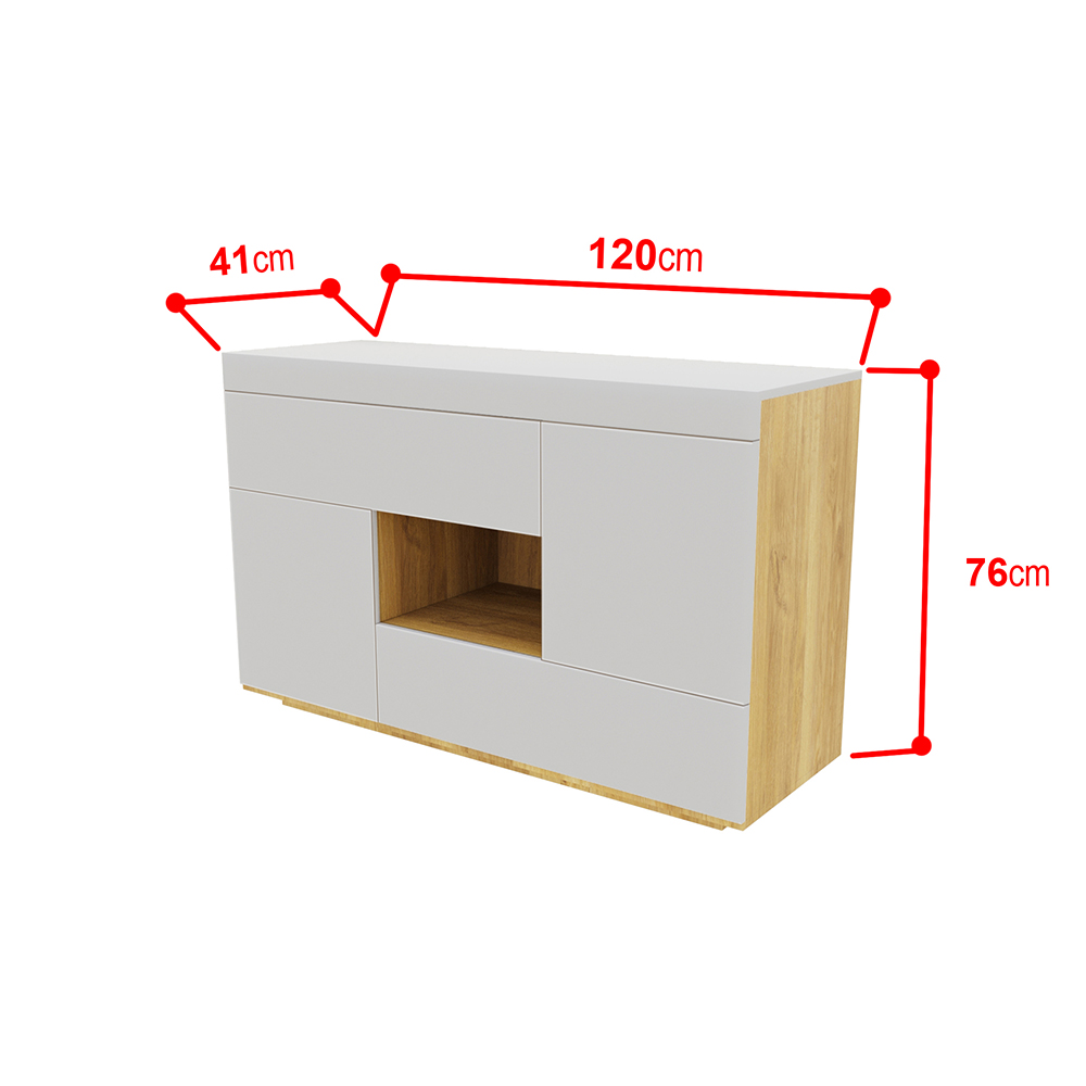 Idiya Monterey 2 in 1 Desk Or side Board , White