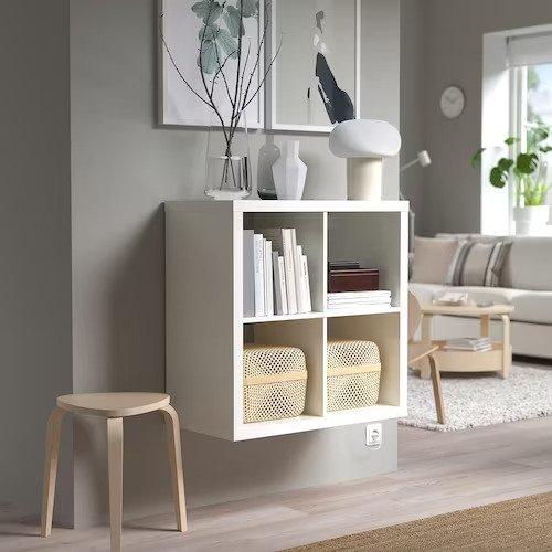 IKEA KALLAX Shelving Unit High-Gloss White 77X77 cm