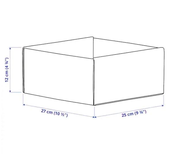 KOMPLEMENT Box, Light Grey, 25X27X12 cm