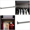 KOMPLEMENT Clothes Rail, Dark Grey 50cm