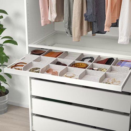 IKEA KOMPLEMENT Drawer Mat, Light Grey 90X53 cm