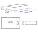 KOMPLEMENT Drawer with Framed Glass Front, White, 100X58 cm