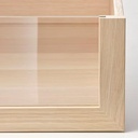 KOMPLEMENT Drawer with Glass Front,white stained oak effect 100x58 cm