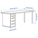 LAGKAPTEN - ALEX Desk White 140X60 cm