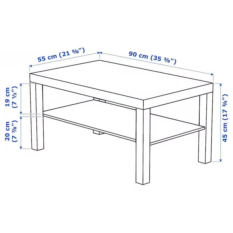 Lack Coffee Table, White 90X55