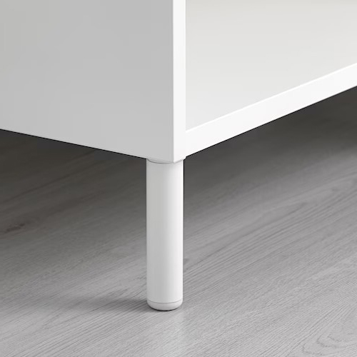 IKEA Latthet Leg, White, Metal, 11 cm