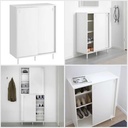 MACKAPAR Shoe Cabinet Storage White 80X35X102 cm