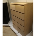 MALM Chest of 6 Drawers, White Stained Oak Veneer, Drawers