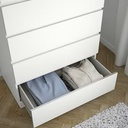 MALM Chest of 6 Drawers,Tallboy, White