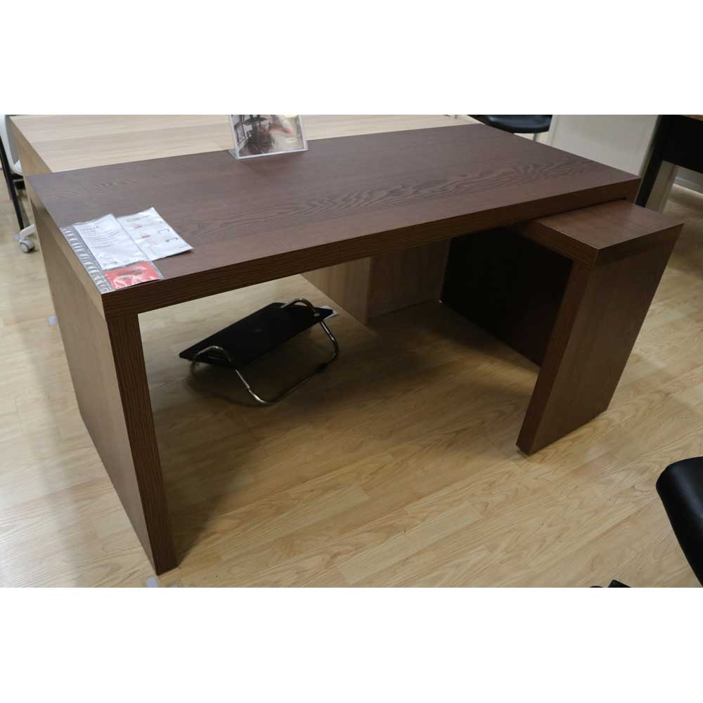 MALM Desk with Pull-out Panel, Brown Stained Ash Veneer 151X65 cm