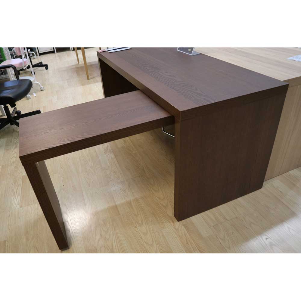 MALM Desk with Pull-out Panel, Brown Stained Ash Veneer 151X65 cm