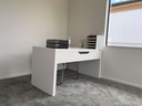 MALM Desk with Pull-out Panel, White