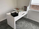 MALM Desk with Pull-out Panel, White