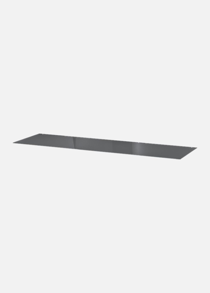 MALM Glass Top, Transparent Grey 160X48 cm