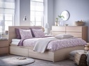 MALM Super King Bed Frame| White Stained Oak Veneer| Luröy|