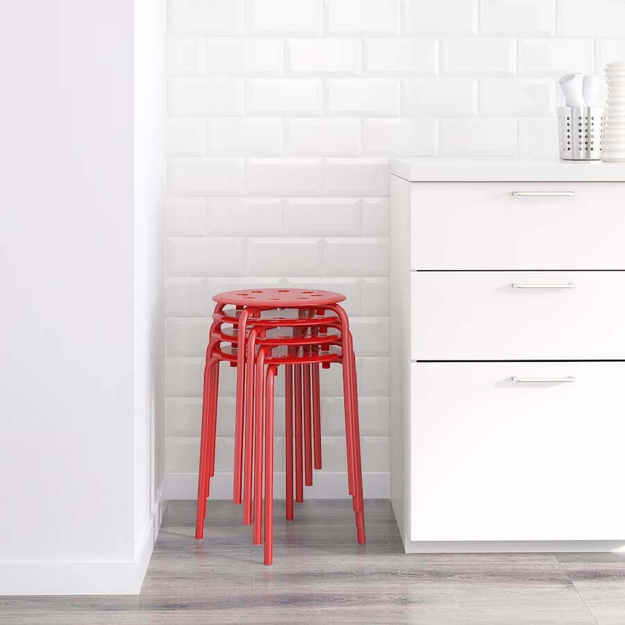 MARIUS Stool, Red