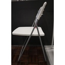 Nisse Folding Chair, Silver-Colour White