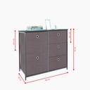 Idiya Grampian drawer storage unit, Brown