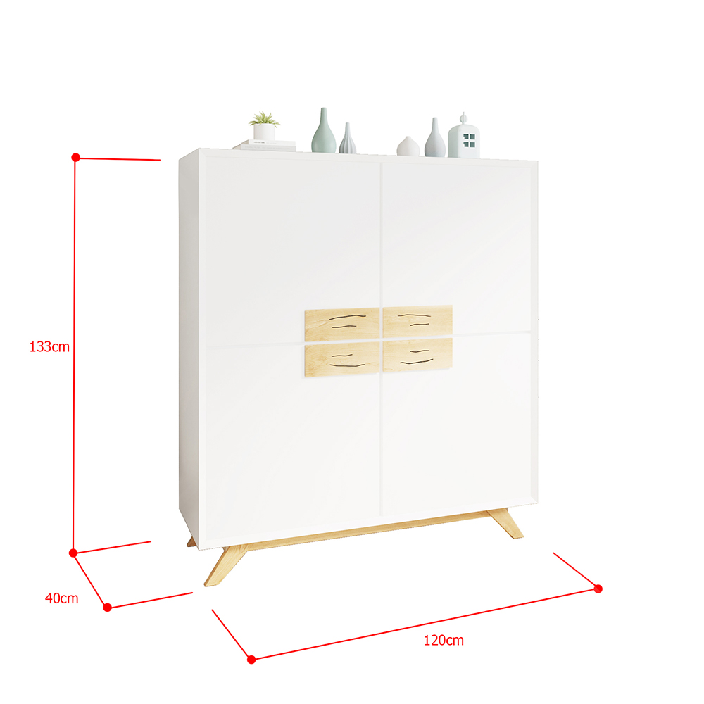 Idiya Kobe Highboard/ Buffet table White