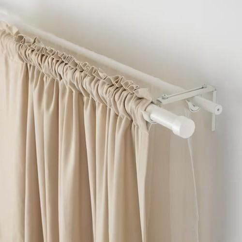 RACKA Curtain Rod, White 210-385cm