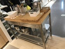 RIMFORSA work bench stainless steel/bamboo 120x63.5x92 cm