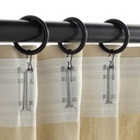 Syrlig Curtain Ring with Clip and Hook, Black 10Pack