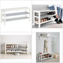 TJUSIG Bench with Shoe Storage White