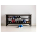TJUSIG Bench with Shoe Storage, Black 108X50cm