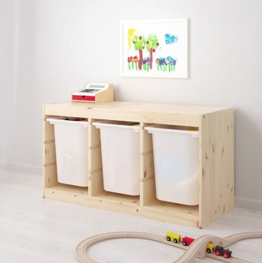 IKEA TROFAST Frame, Light White Stained Pine