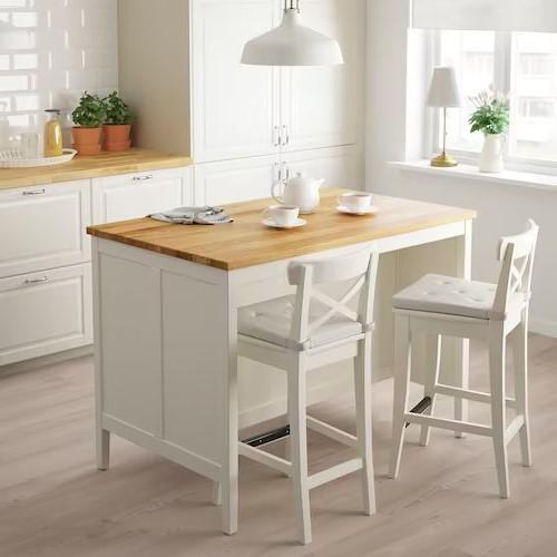 IKEA Tornviken Kitchen Island, Off-White, Oak